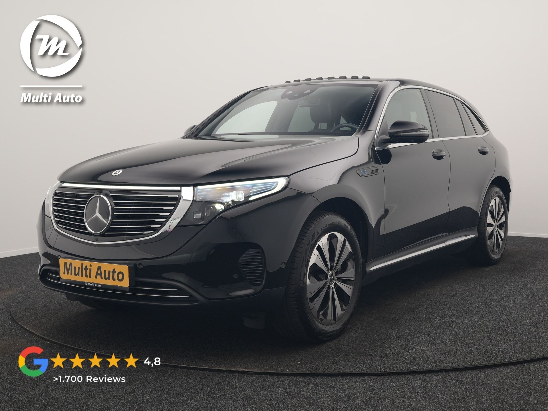 Mercedes-Benz EQC 400 4MATIC 85 kWh 408pk Dealer O.H SOH 96., Automaat, Automatische klimaatregeling, Zwart, 2395 kg