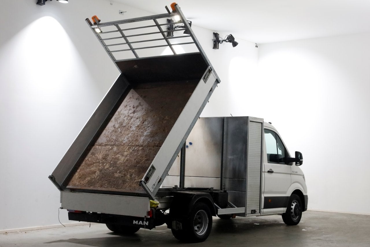 MAN TGE 5.180 2.0 177pk E6 L2H1 Kipper Dubbel Lucht Trekhaak, Dealer onderhouden, Achterwielaandrijving, Gebruikt, Euro 6