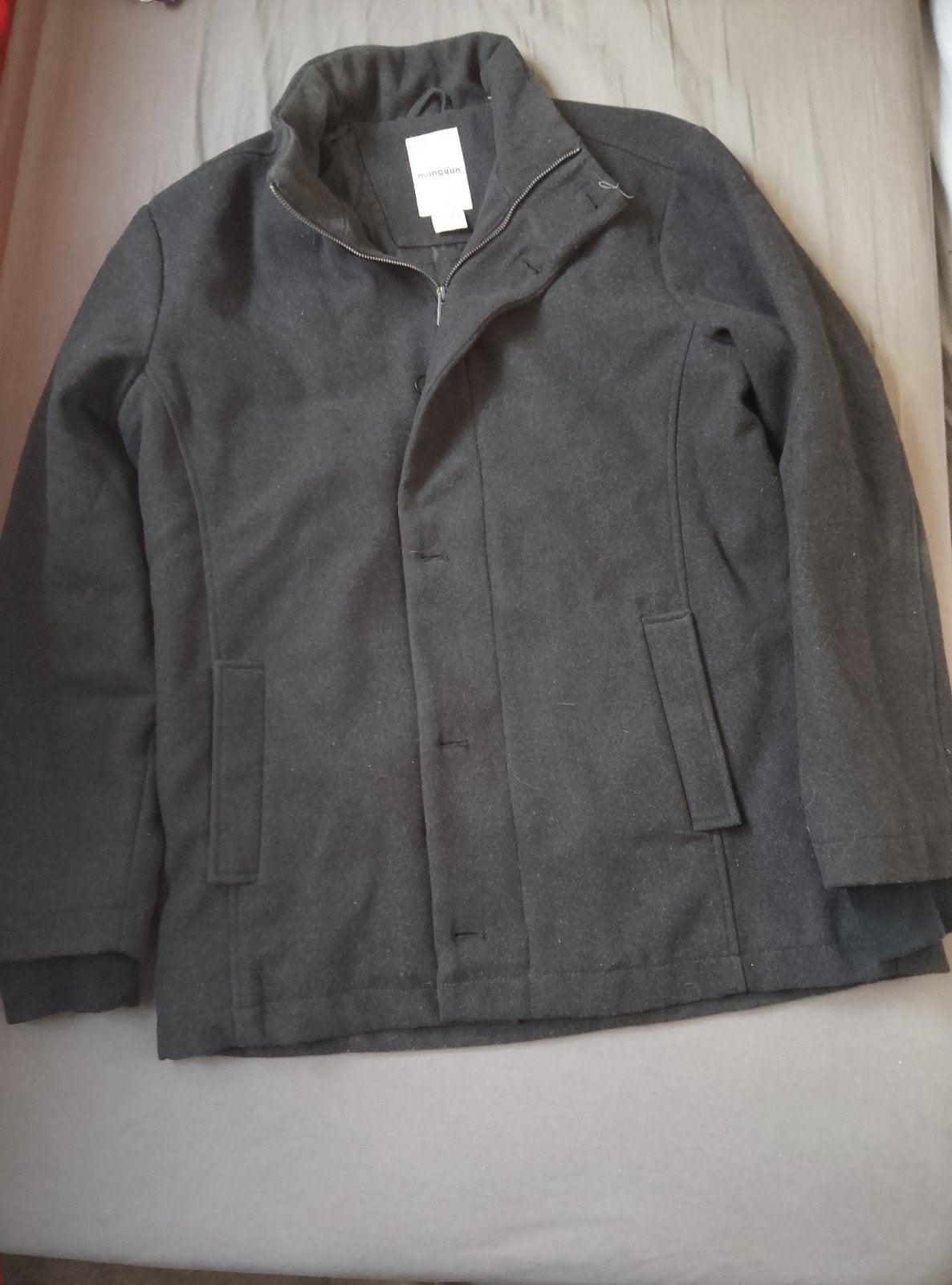 Manguun herenjas XL - Stijlvolle en warme winterjas, Zwart, Maat 56/58 (XL), Ophalen of Verzenden, Gedragen