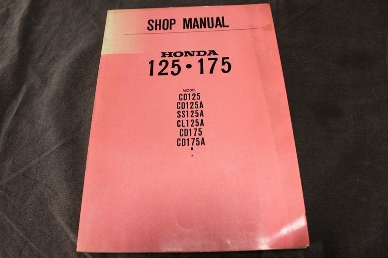Honda CD125 SS125 CL125 CD175 1968 motorcycle shop manual, Ophalen of Verzenden, Honda