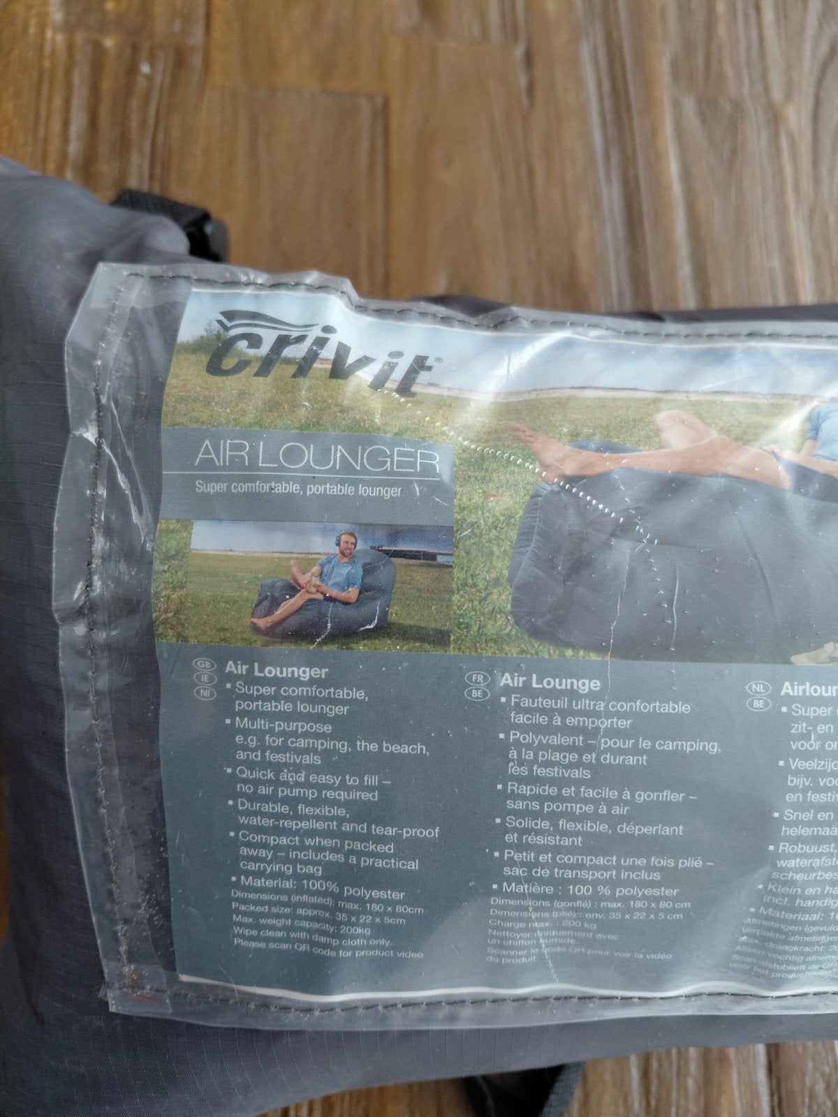 Crivit Air Lounger - Opblaasbare zitzak voor buiten, Ophalen of Verzenden