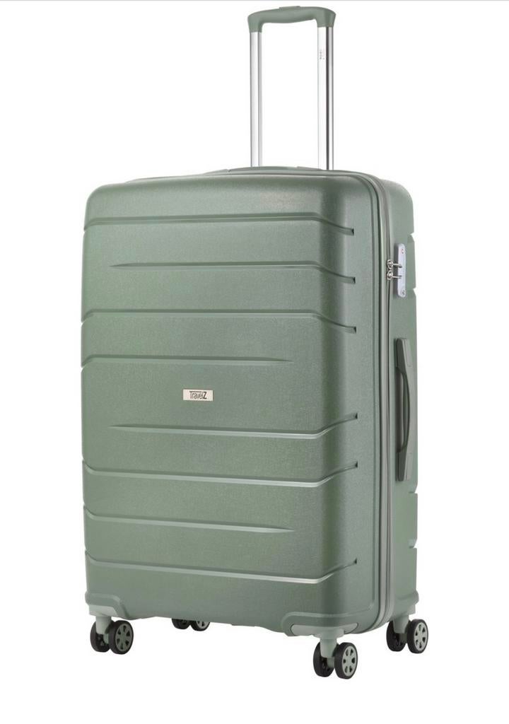 TravelZ Big Bars grote reiskoffer 78 cm 106 lt olijf groen, Ophalen, Gebruikt, Hard kunststof, 45 tot 55 cm