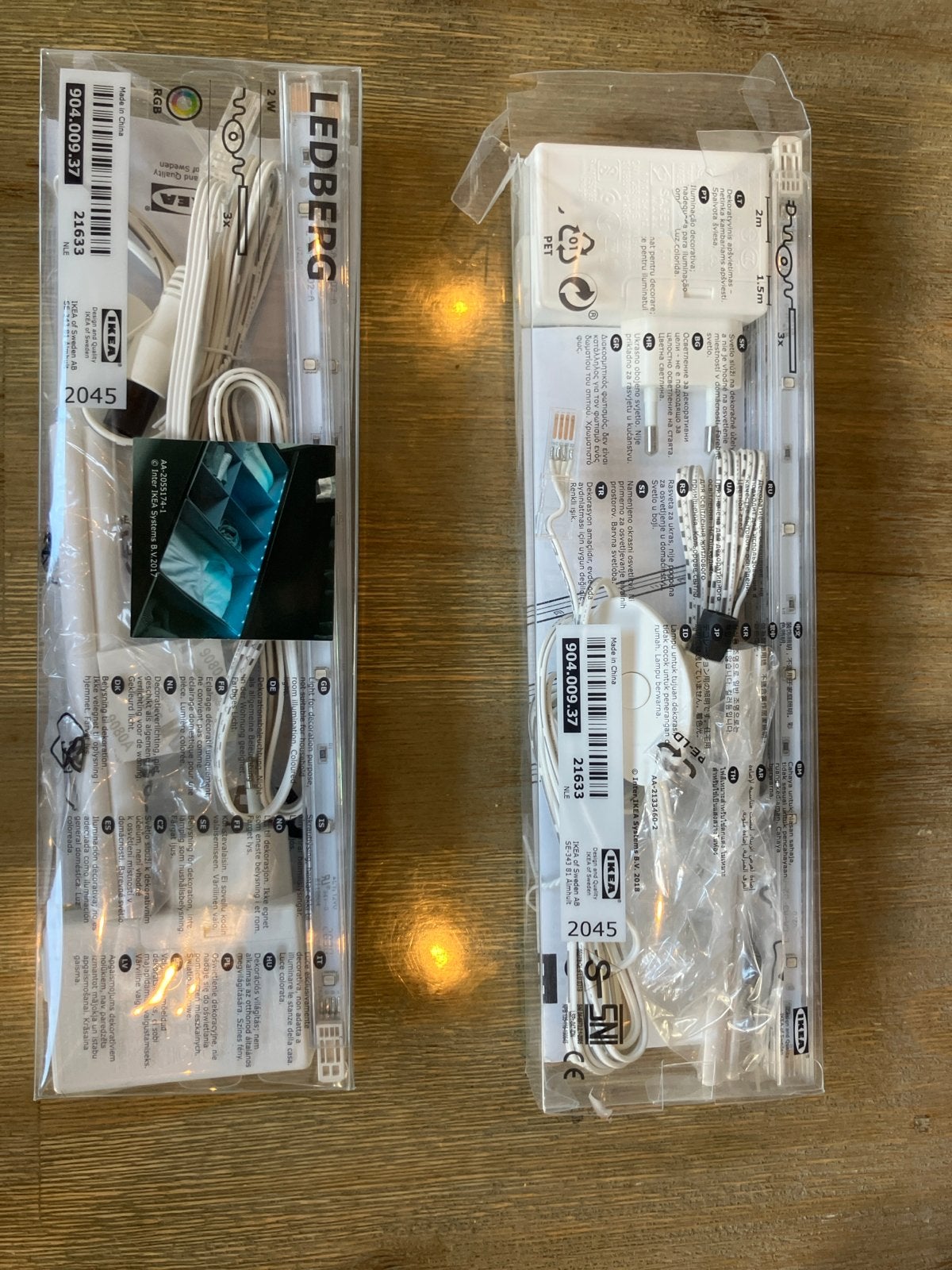 IKEA LEDBERG LED-lichtstrip, 2 stuks, RGB, Meerkleurig, LED, Nieuw, Ophalen of Verzenden