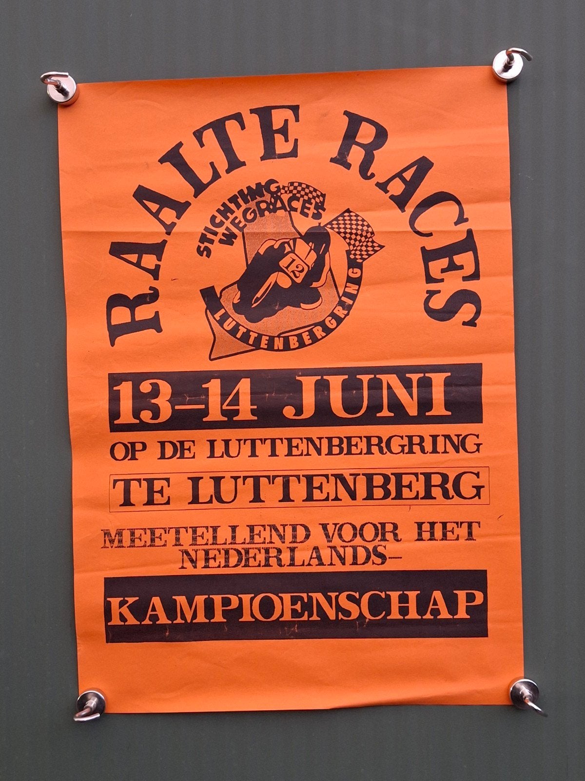 Motorrace Raalte / Luttenbergring poster, Verzamelen, Ophalen of Verzenden, Auto's