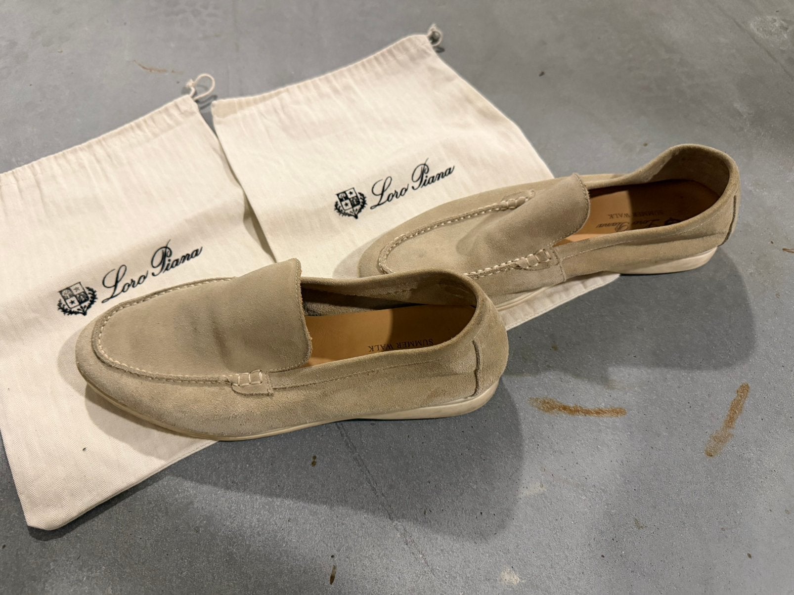 Loro piana summerwalk loafers maat 43 zgan, Ophalen, Zo goed als nieuw, Blauw, Loafers