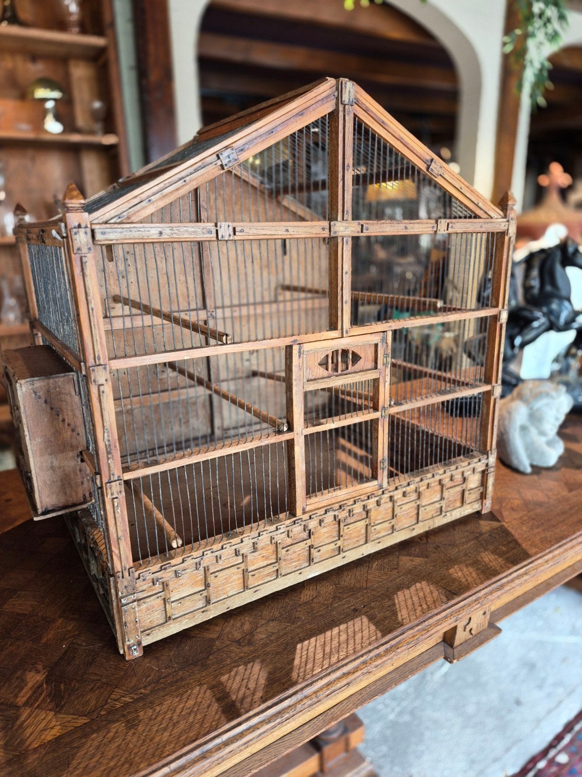 Rustieke brocante vogelkooi., Ophalen
