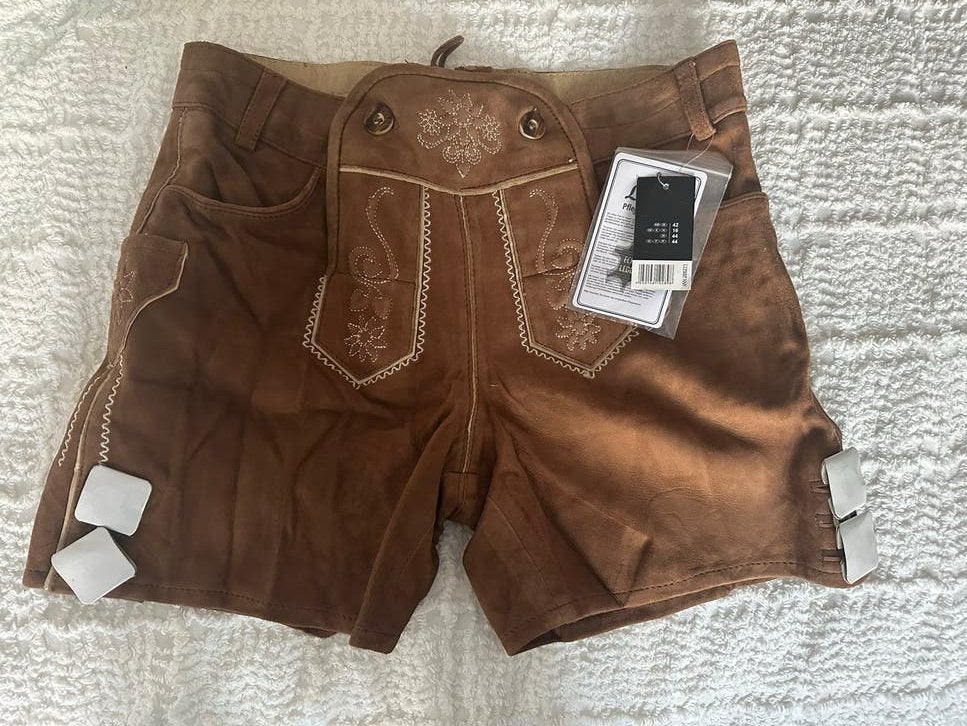 Nieuwe dames lederhose suède maat 42, Kleding | Dames, Maat 42/44 (L), Nieuw, Ophalen of Verzenden, Bruin