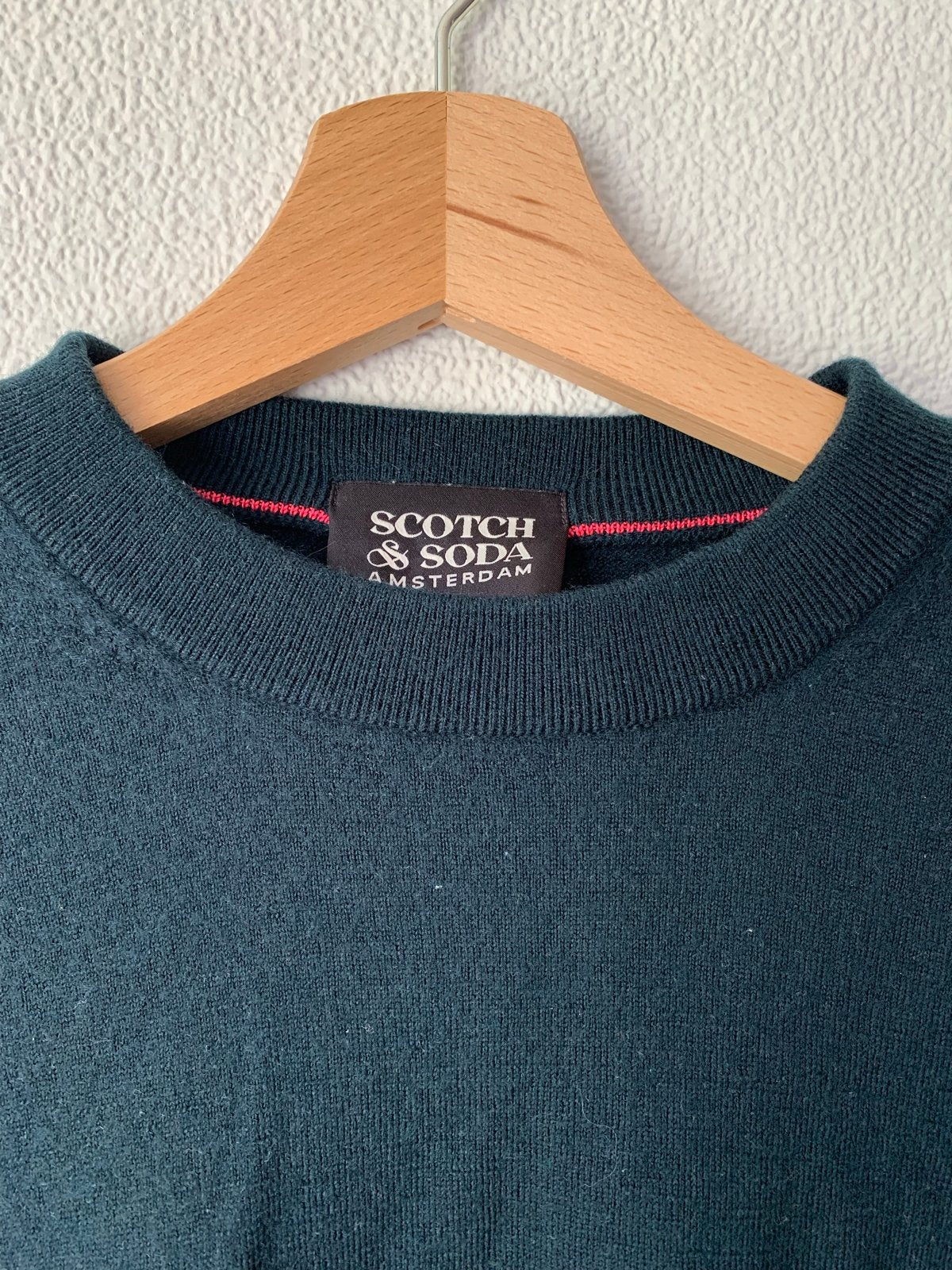 Scotch & Soda Merino Wol Trui - Donkergroen maat M, Ophalen of Verzenden, Zo goed als nieuw, Maat 48/50 (M), Groen