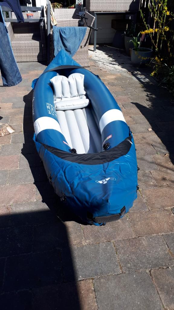 Opblaasbare 2 persoons kano met peddels en pomp, Watersport en Boten, Kano's, Ophalen, Twee personen, Overige typen, Met peddels