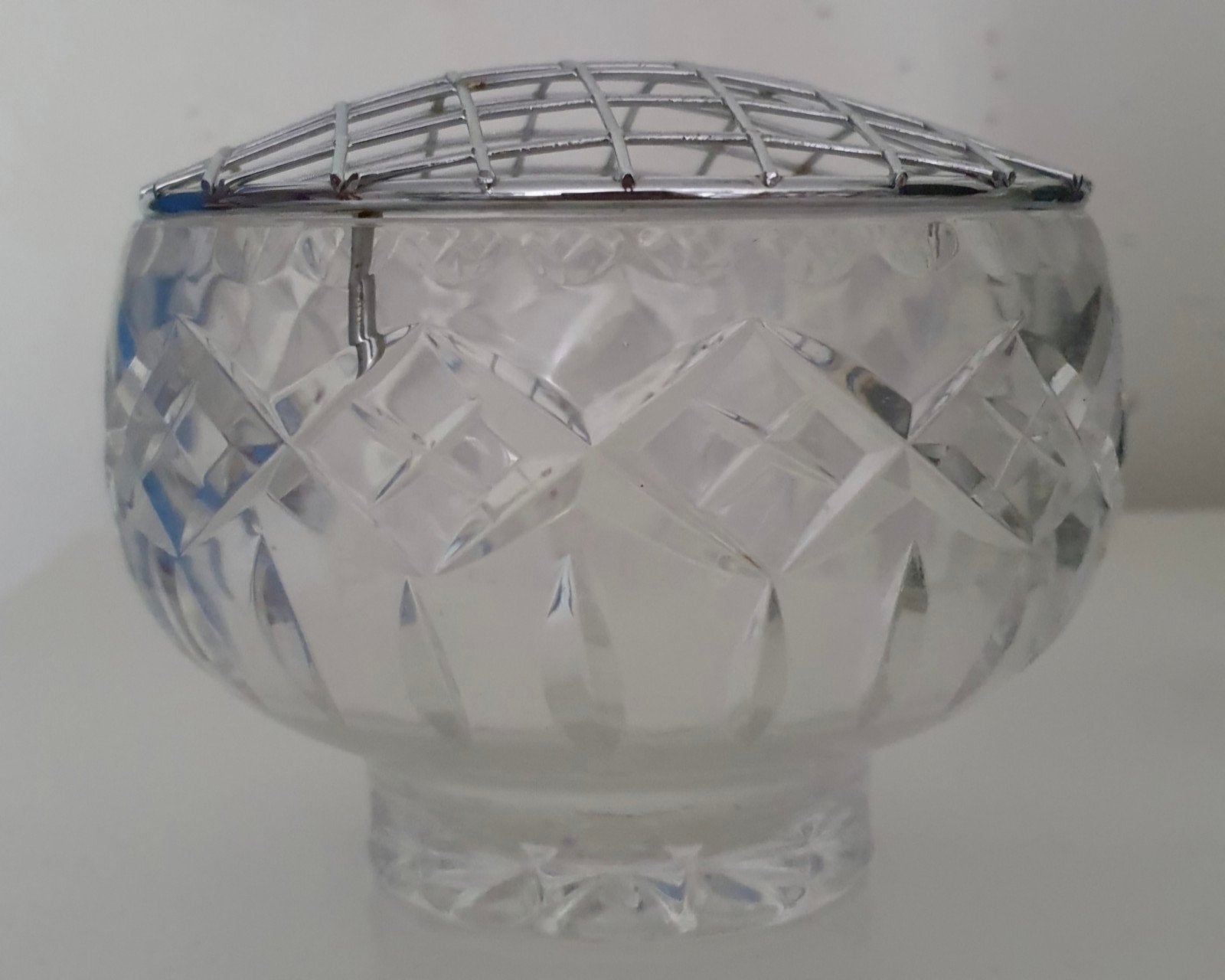 Vintage kristal roos bowl, Antiek en Kunst, Ophalen of Verzenden