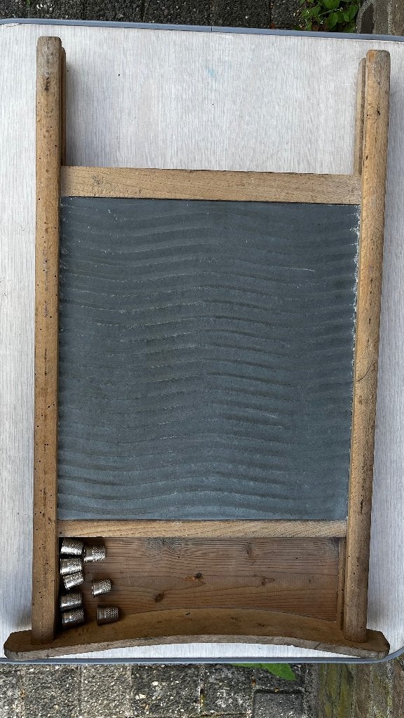 Wasbord + vingerhoedjes, Ophalen of Verzenden, Gebruikt, Melodische percussie