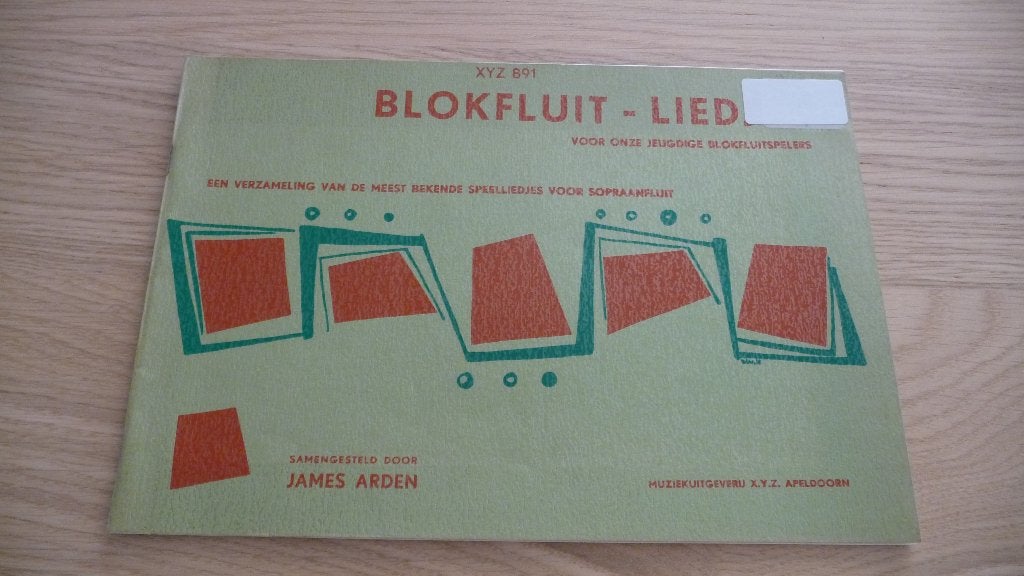 blokfluit liedjes van James Arden, Les of Cursus, Ophalen of Verzenden, Zo goed als nieuw, Blokfluit