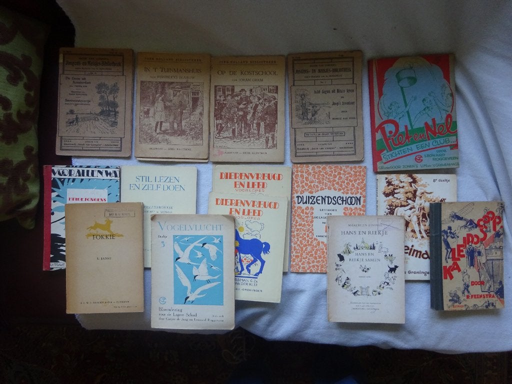 15 antieke schoolboekjes vanaf 1910 tot 1950, Ophalen of Verzenden, Diverse auteurs