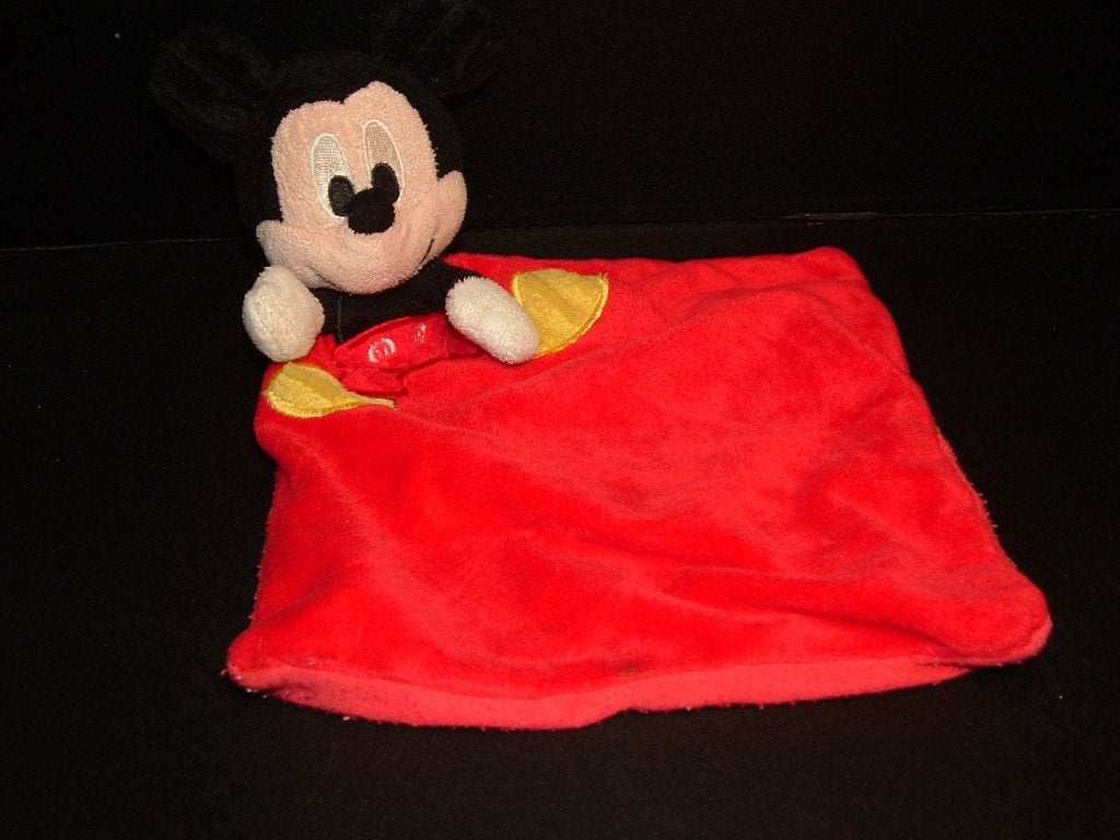 DISNEY MIKEY MOUSE MUIS KNUFFELDOEKJE VELOURS ROOD, Verzenden, Nieuw, Overige typen