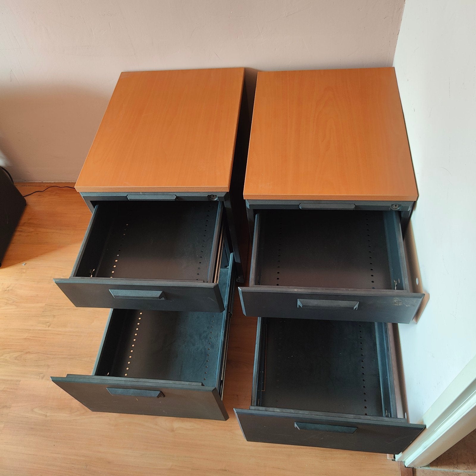 Set van 2 ladeblokken op wielen, 45x47x60 cm, Huis en Inrichting, Kasten | Ladekasten, Ophalen, Gebruikt