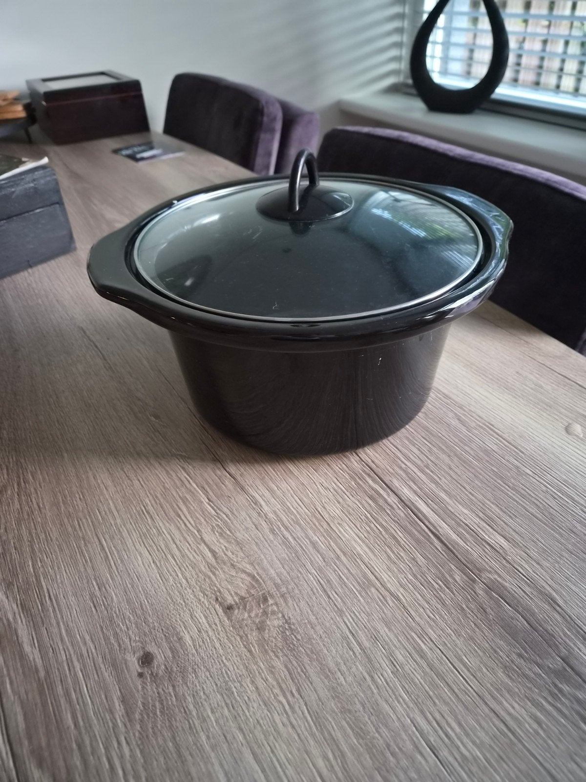 Binnenpan slowcooker Crockpot 4,7 liter met glazen deksel, Ophalen, Glas, Pot, Bus of Blik
