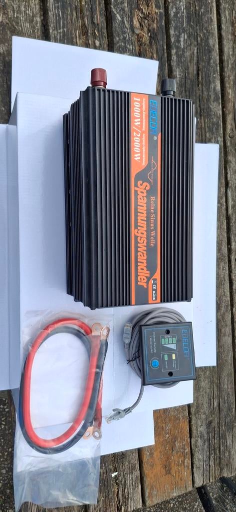 Omvormer 1000W / 2000W Pure Sinus met Afstandsbediening, Caravans en Kamperen, Ophalen