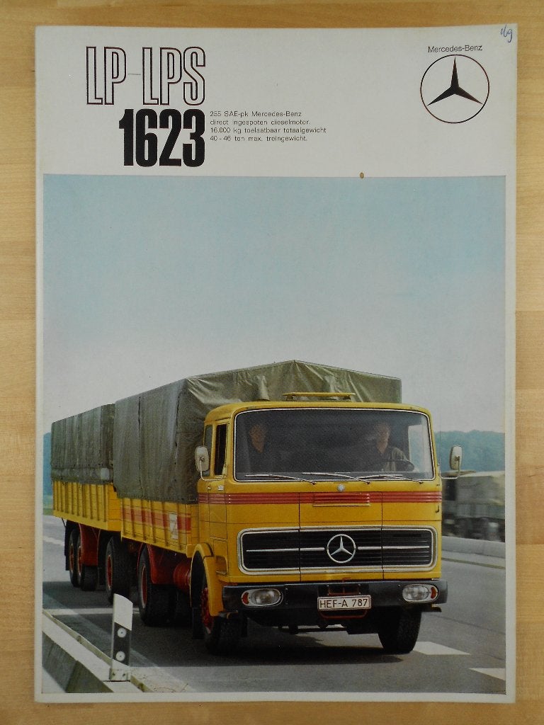 Mercedes LP LPS 1623 Brochure 1969 – LP1623 LPS1623, Zo goed als nieuw, Mercedes-Benz, Mercedes, Ophalen of Verzenden
