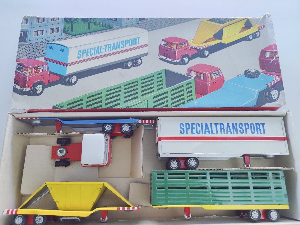 vrachtwagen blikken DDR set nieuw in doos VEB 5010 Vero, Ophalen of Verzenden