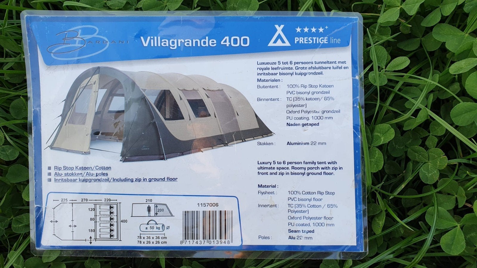 6-persoons bardani tunneltent, Ophalen, Gebruikt