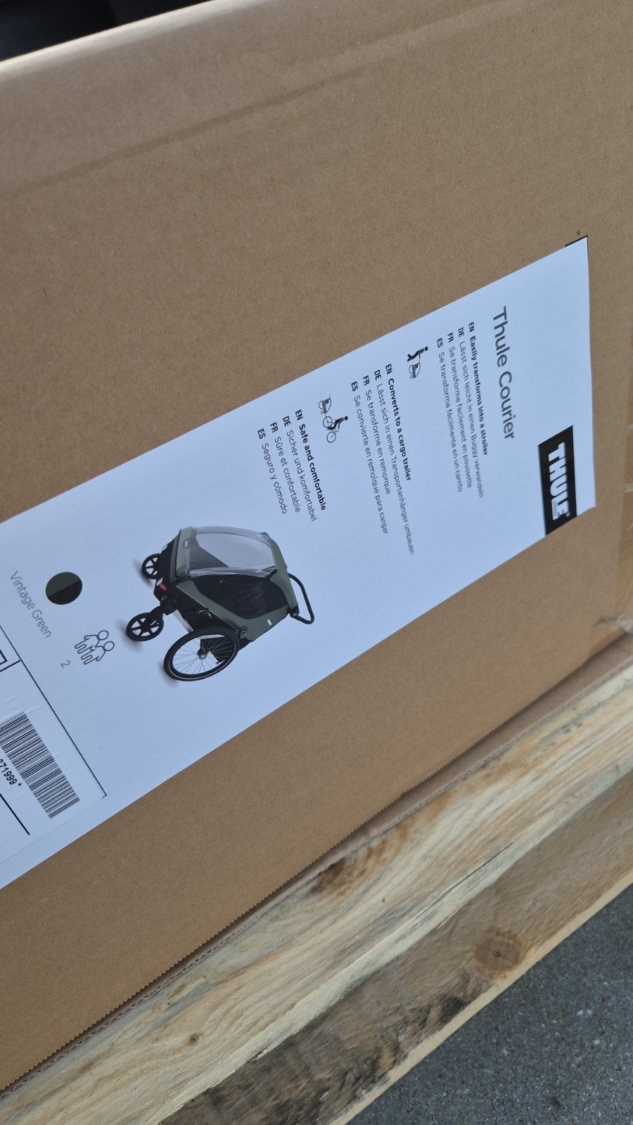 Thule Courier Fietskar - Kinderkar & Hondenkar, Fietsen en Brommers, Ophalen, Opvouwbaar, Nieuw, 40 tot 60 kg