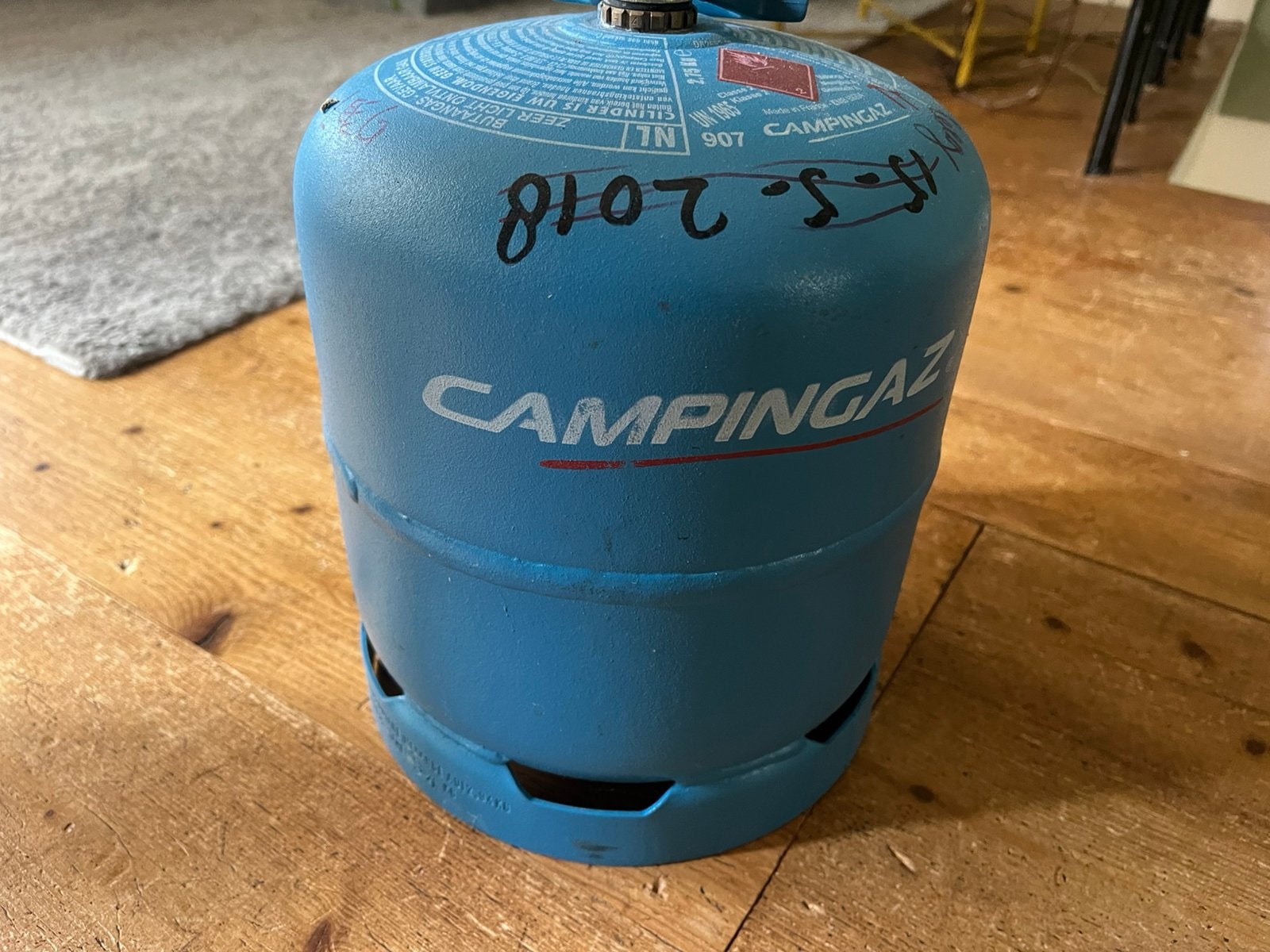 Nette navulbare  gasfles voor op de camping, Ophalen, Zo goed als nieuw