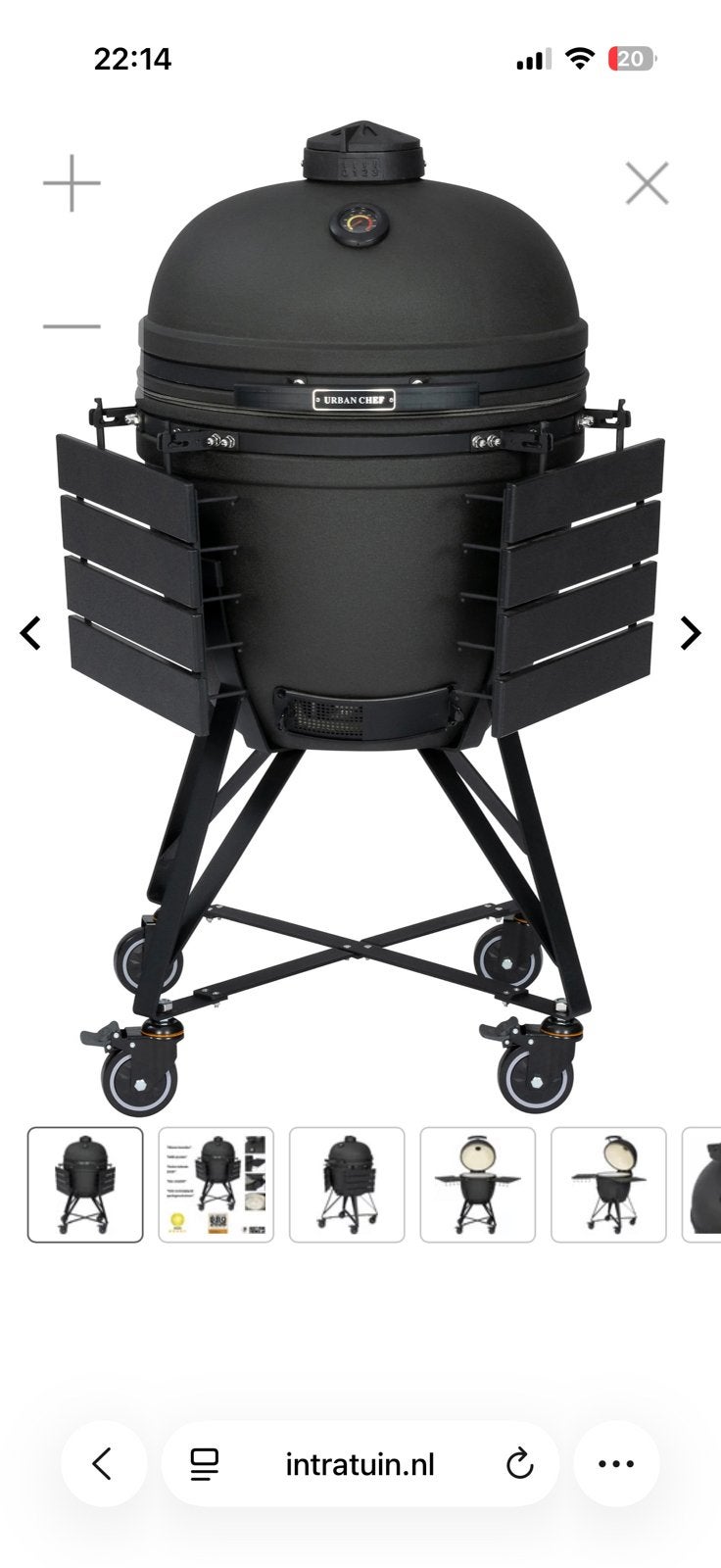 Urban Chef Kamado Large Deluxe. ONGEBRUIKT 10jr garantie!, Ophalen of Verzenden, Nieuw, Met accessoires