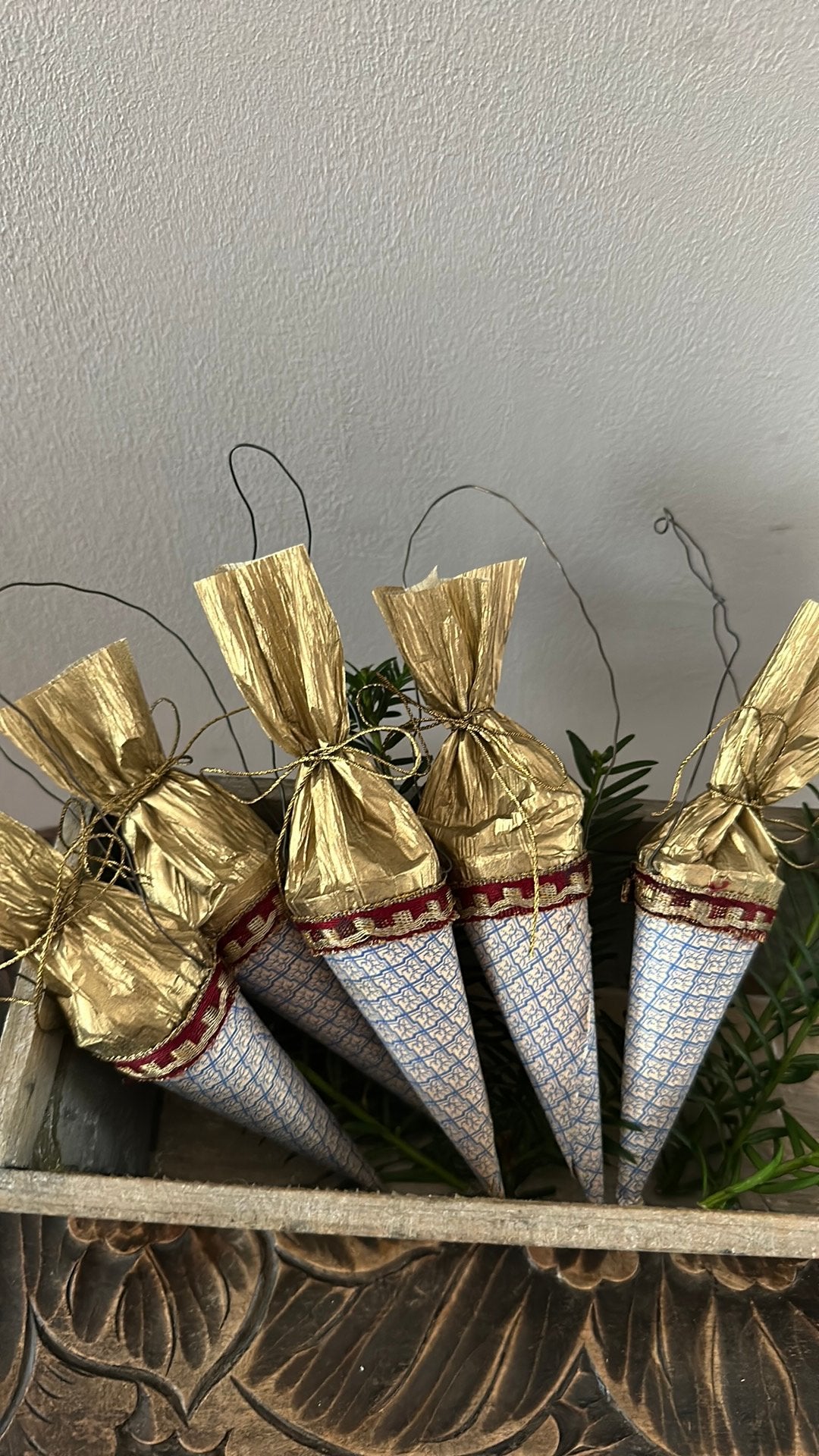 Brocante kerstversiering feather tree, Ophalen of Verzenden, Zo goed als nieuw