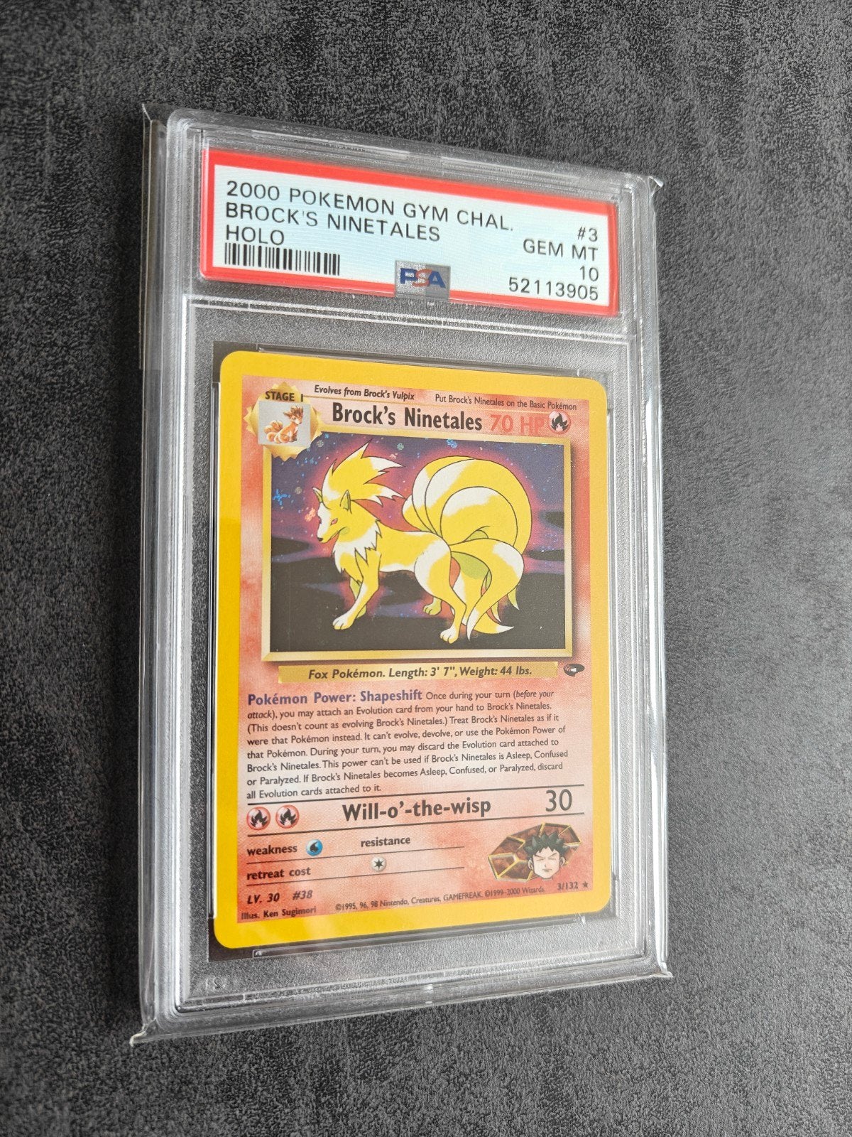 Brock's Ninetales PSA 10, Ophalen of Verzenden, Nieuw, Losse kaart, Foil