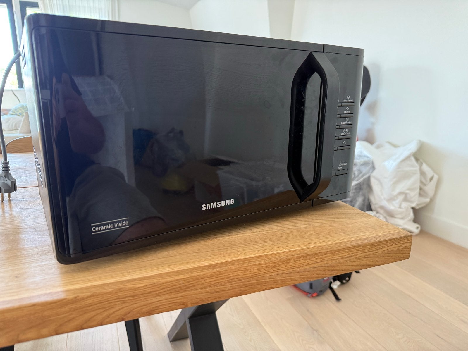 Samsung Magnetron Zwart - Zo goed als nieuw, Witgoed en Apparatuur, Magnetrons, Ophalen, Draaiplateau, Magnetron, Zo goed als nieuw