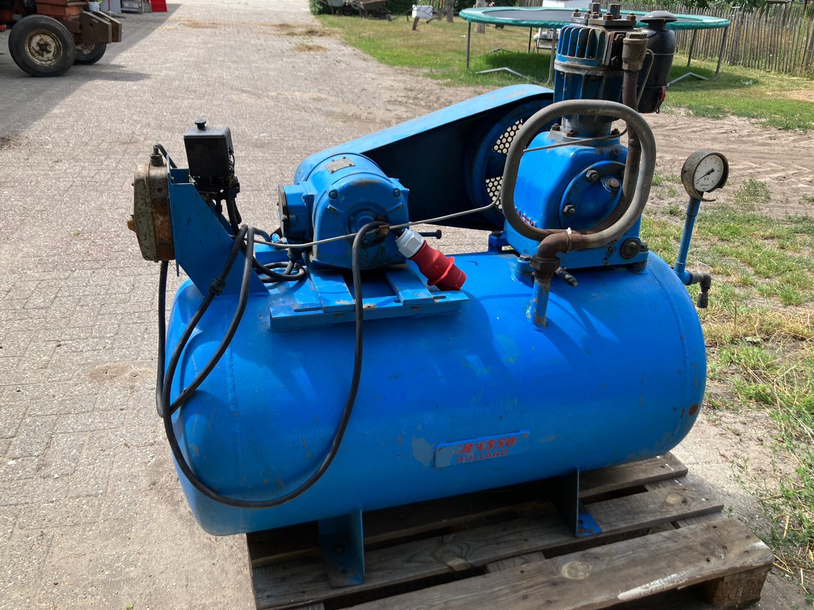 Grote compressor te koop, 100 liter of meer, Ophalen, Gebruikt