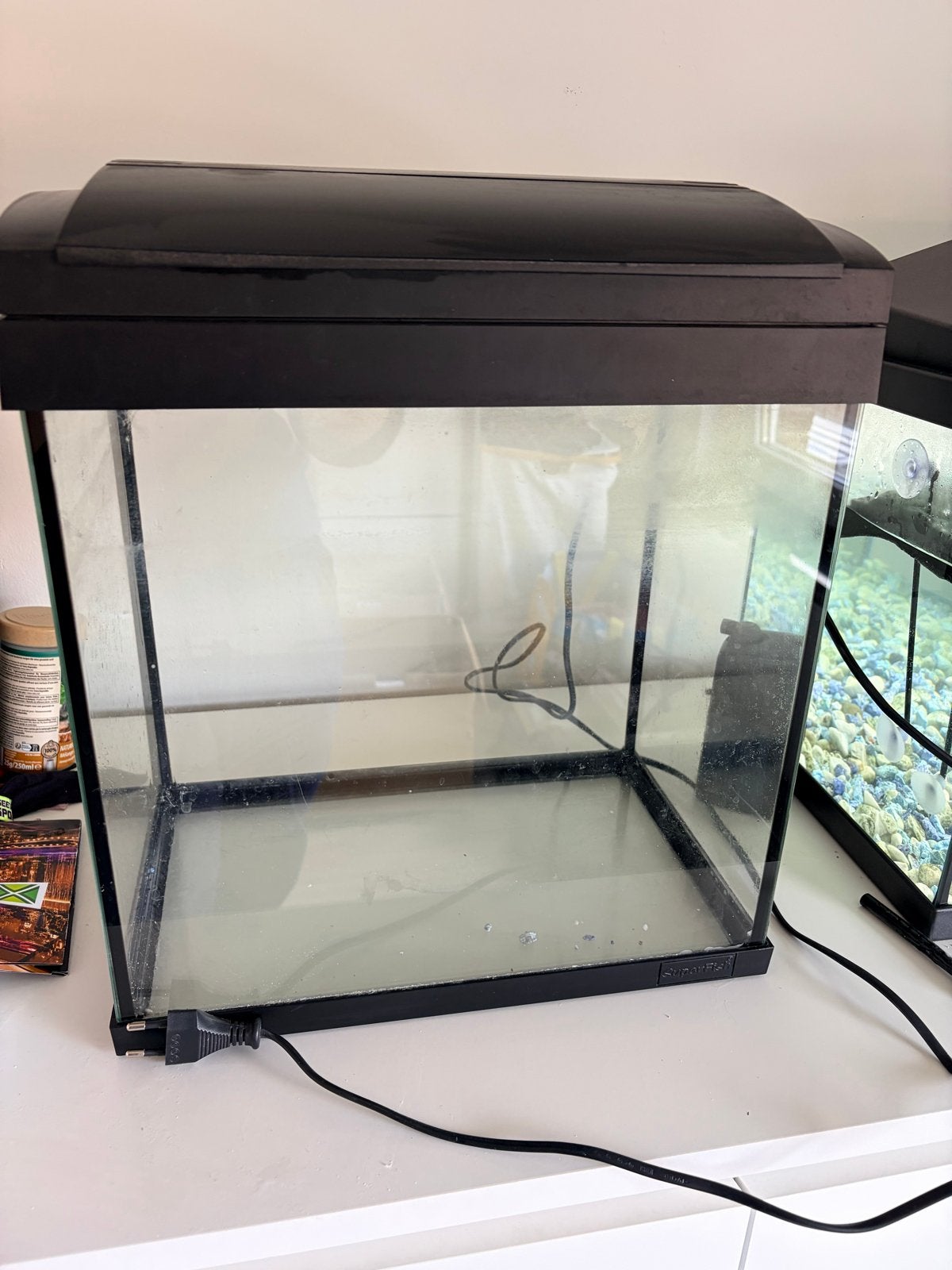 Superfish 25L aquarium, Ophalen, Leeg aquarium