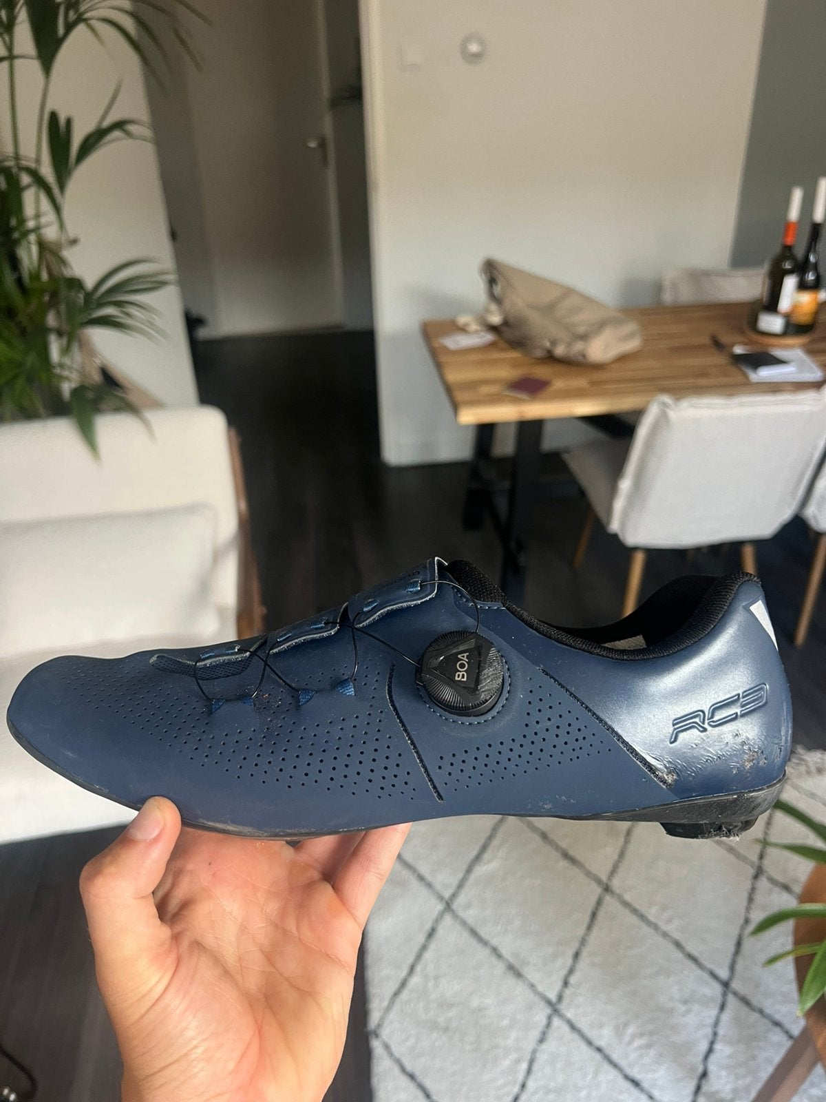 Wielrenschoenen / biking shoes: Shimano RC3 size 45, Ophalen, Gedragen, Blauw, Sportschoenen