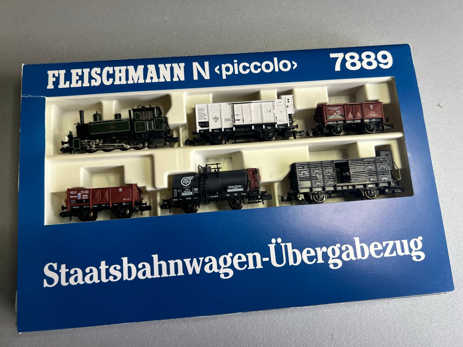 Fleischmann N Piccolo 7889 Staatsbahnwagen-Übergabezug, Treinset, Gelijkstroom, Fleischmann, Ophalen of Verzenden