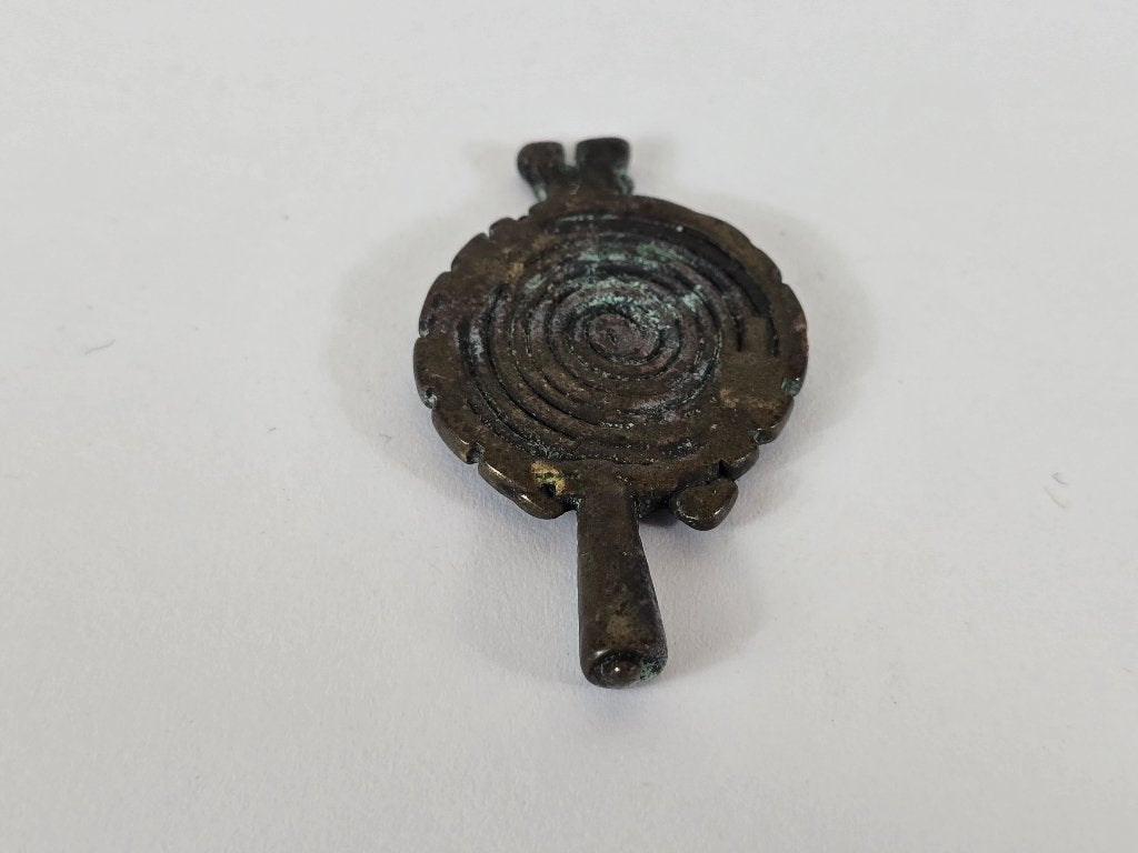 Goudgewicht #14, messing of brons, Akan, Ghana, 18e 19e eeuw, Ophalen of Verzenden