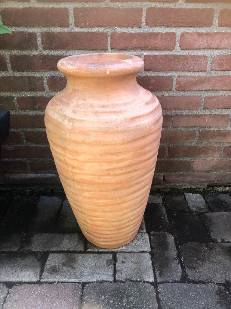 terracotta bloempot, Ophalen, Rond, Zo goed als nieuw, Minder dan 25 cm