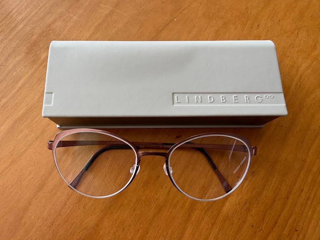 Koopje! Lindberg damesbril titanium montuur nieuw., Overige merken, Bruin, Ophalen of Verzenden, Zo goed als nieuw