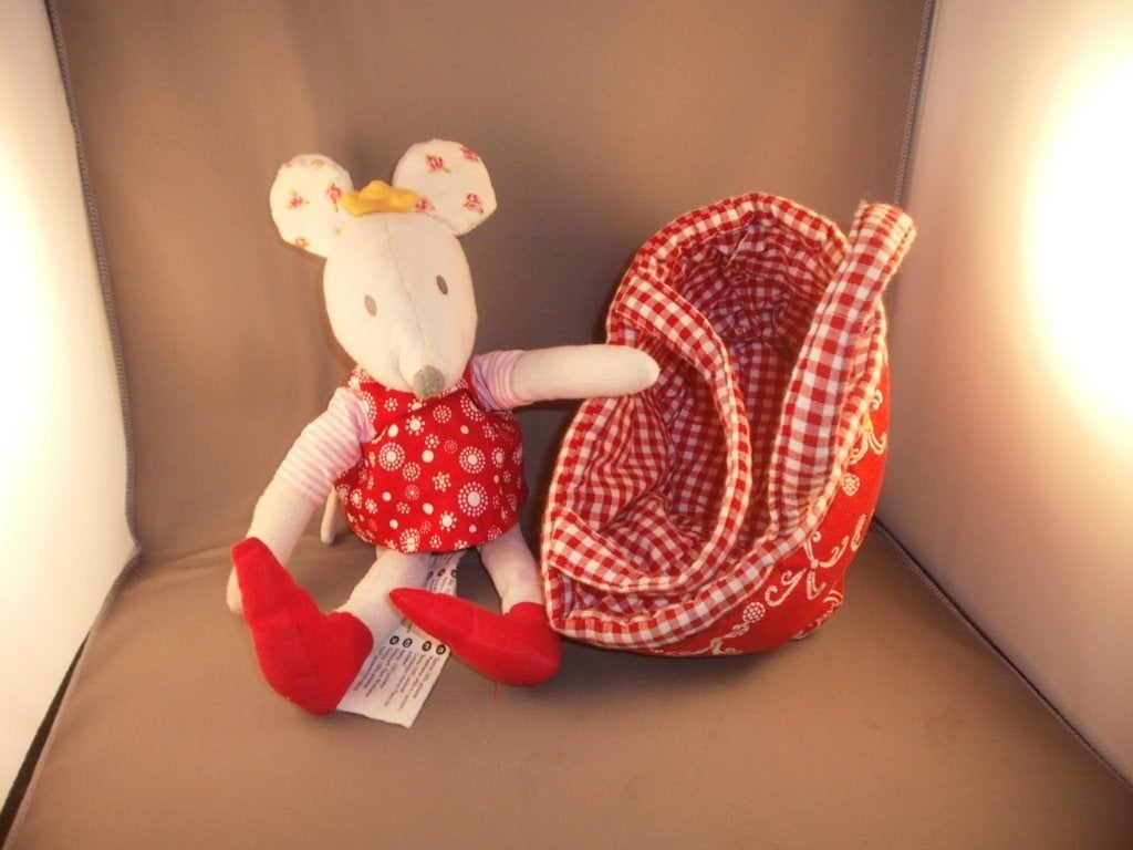 Ikea fabler mus muis met tas grijs en gebloemde tas jurk, Muis, IKEA, Met kleding of accessoire, Ophalen of Verzenden