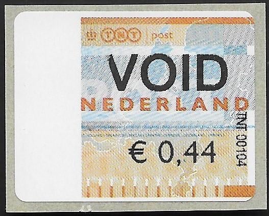 ACON Test VOID automaatzegel € 0,44 TNT00104 Veenendaal., Ophalen of Verzenden, Na 1940, Postfris