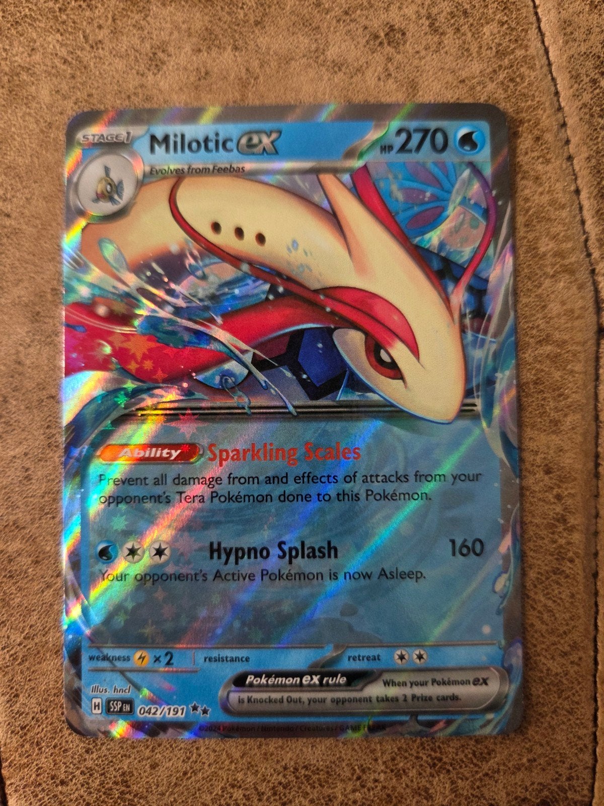 Milotic ex 042/191 - Obsidian Flames - Pokémon Kaart, Hobby en Vrije tijd, Verzamelkaartspellen | Pokémon, Ophalen of Verzenden