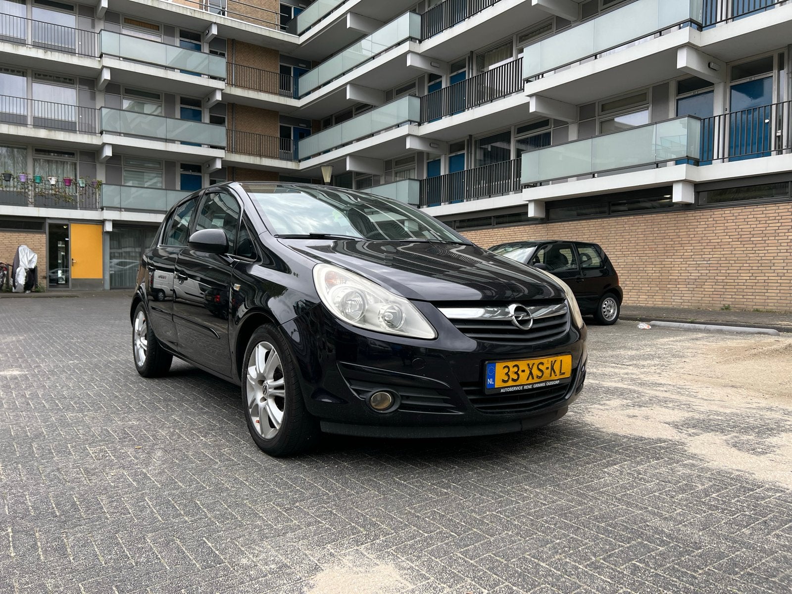 Opel Corsa 1.2 16V 5D WR 2007 Zwart, Auto's, Voorwielaandrijving, 4 cilinders, 1229 cc, Origineel Nederlands