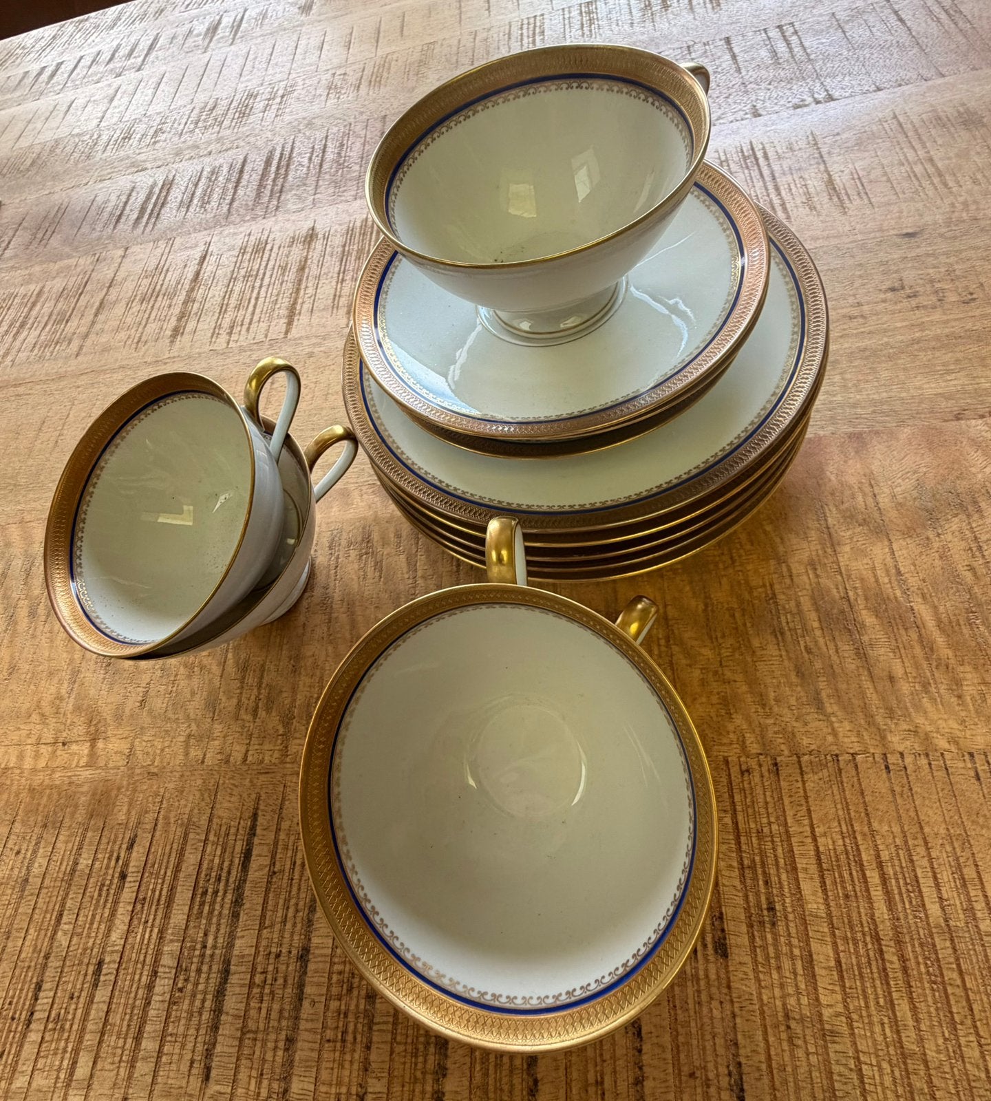 Vintage Tirschenreuth Bavaria theeservies – 14-delig, Ophalen of Verzenden