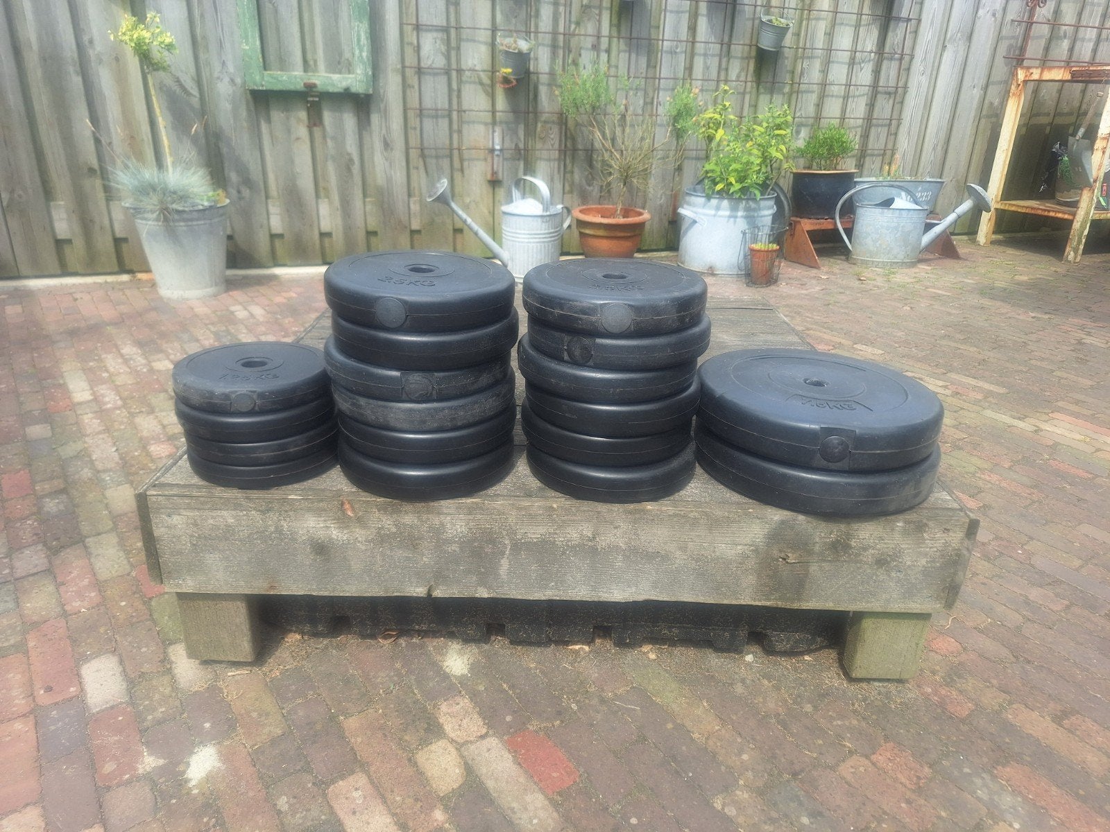 Halterschijven 27mm, Sport en Fitness, Fitnessmaterialen, Ophalen