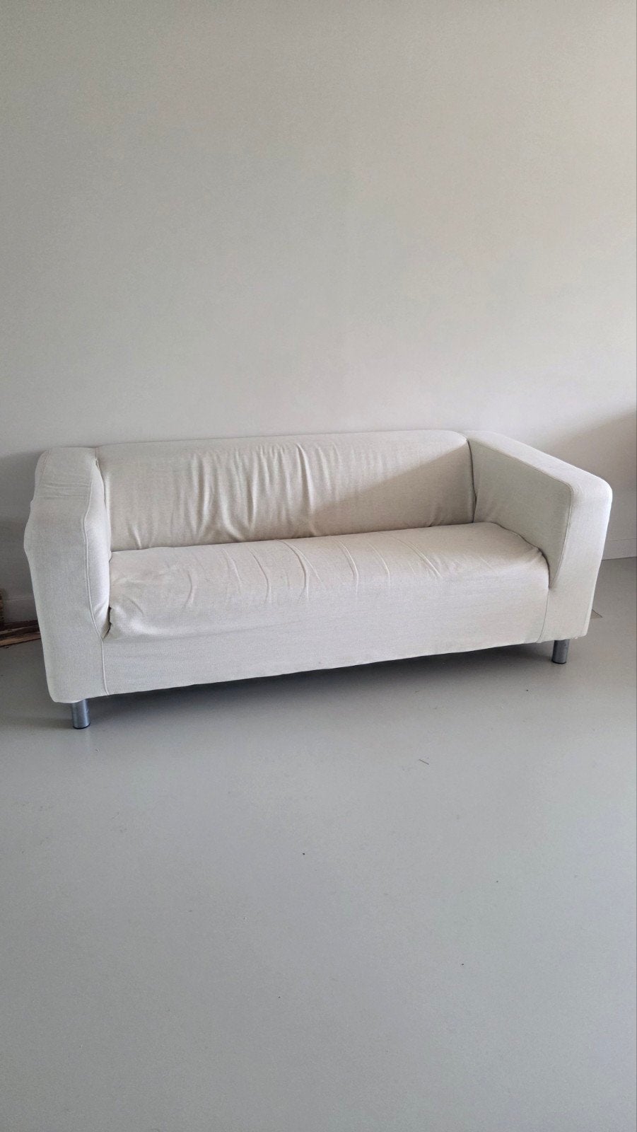 klippan bank met uitwasbare, beige hoes, Ophalen, Gebruikt, 150 tot 200 cm, Tweepersoons
