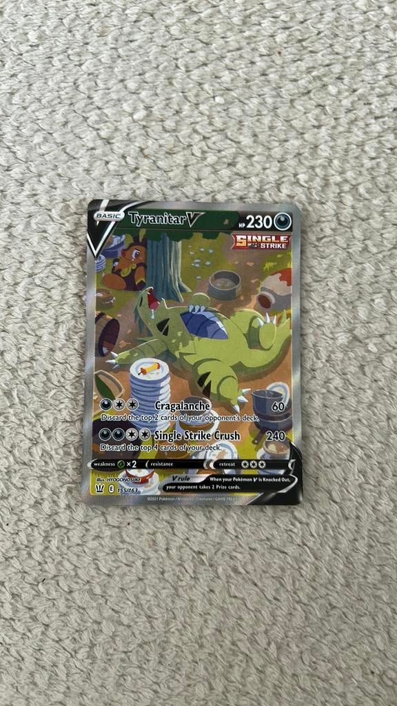 Tyranitar V - #165, Ophalen of Verzenden, Zo goed als nieuw