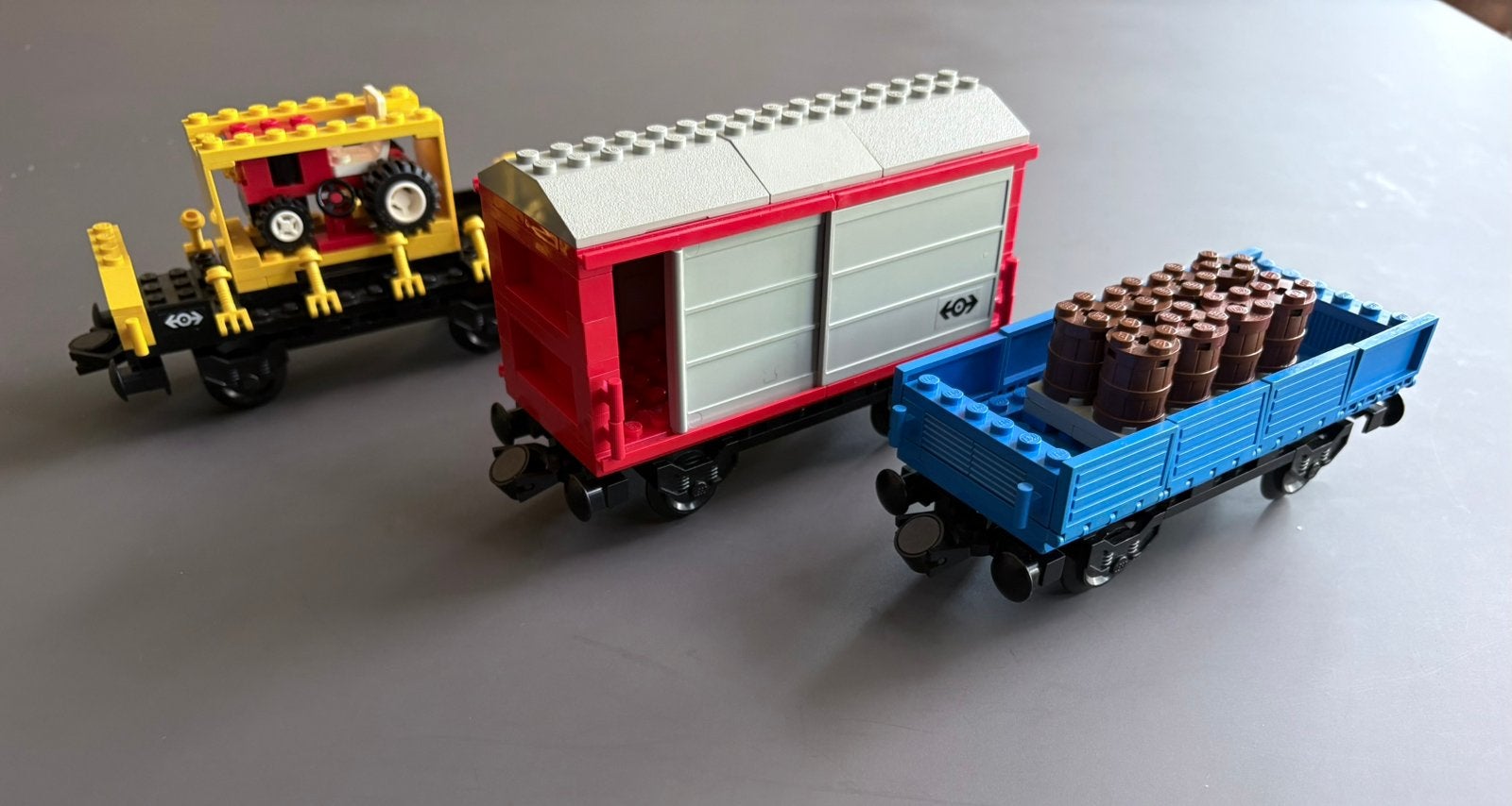 Lego trein 9v 4563, 3 wagons, Kinderen en Baby's, Gebruikt, Lego, Overige typen, Ophalen of Verzenden