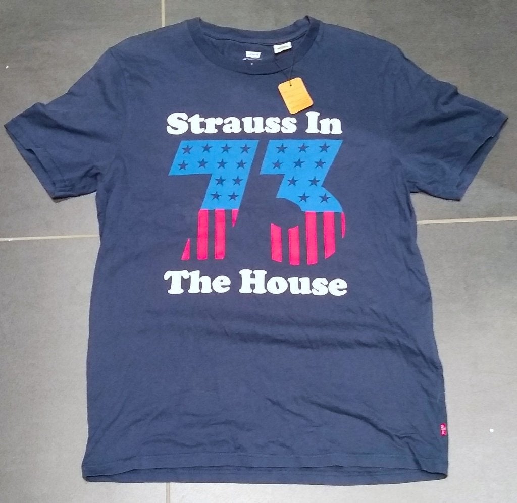 Old stock LEVIS Strauss In The House T shirt Small  Japan, Ophalen of Verzenden, Maat 46 (S) of kleiner, Wit