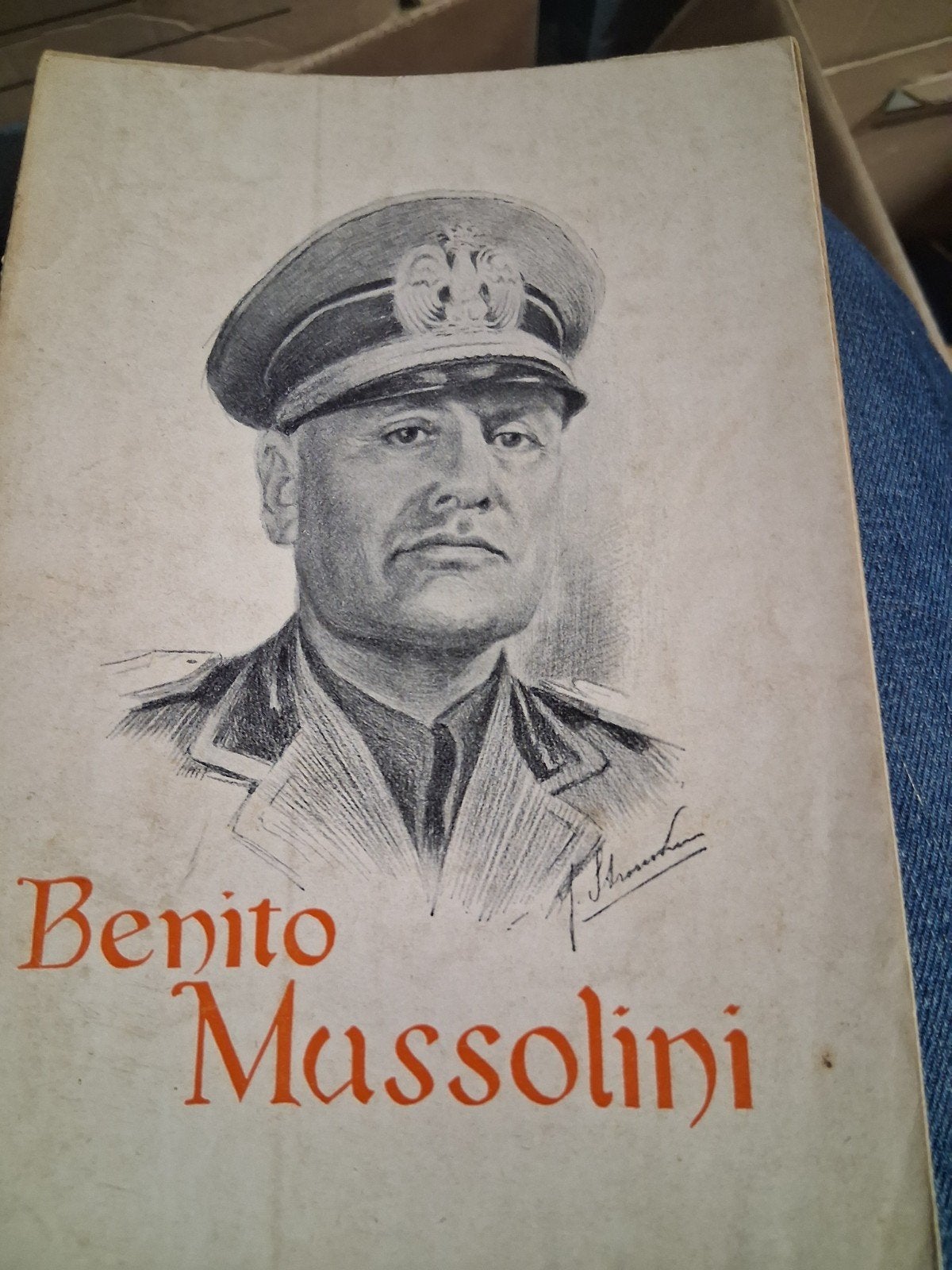 Benito Mussolini - Max van Poll (Boekdrukkerij Helmond), Ophalen of Verzenden, Overige onderwerpen, Max van Poll, Tweede Wereldoorlog