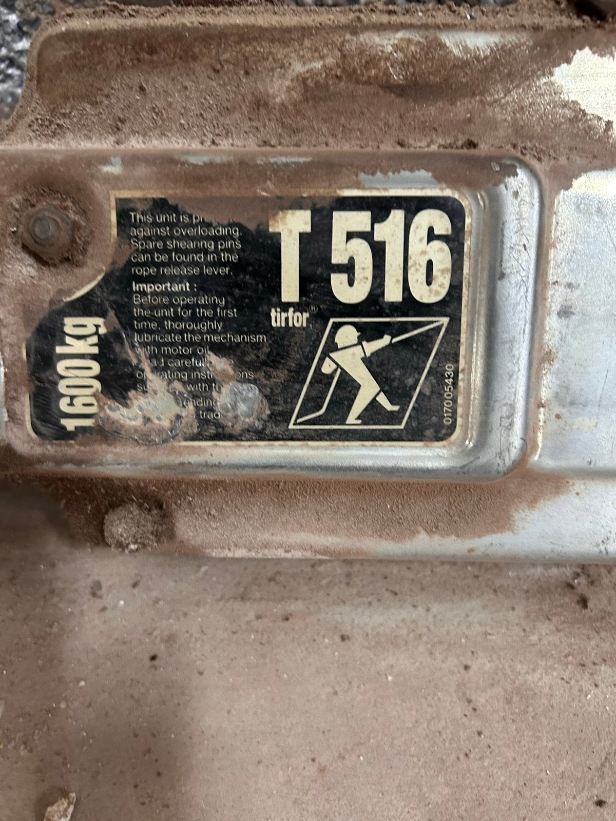 Tirfor T516 Handlier - 1600kg Trekkracht, Ophalen, Gebruikt, Handmatig