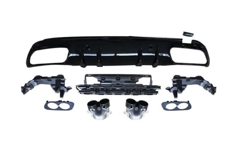 Diffuser geschikt W205 C43 AMG Style 14‑21 Hoogglans Zwart, Ophalen of Verzenden